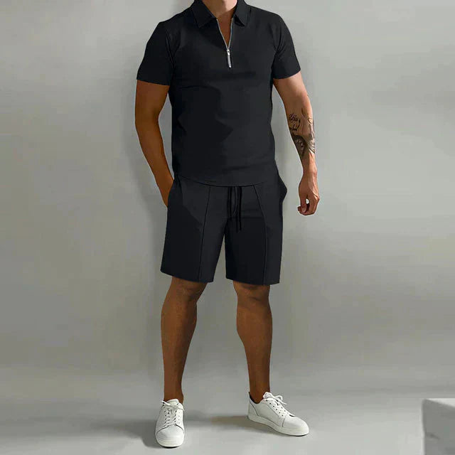 Set Polo e Pantaloncini Uomo Cotone Casual Estivo - Vesarelli