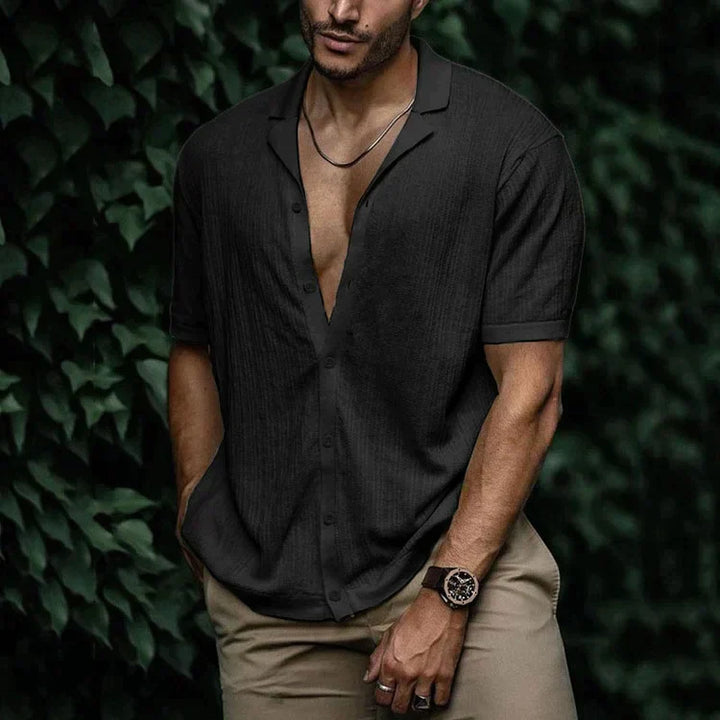 Camicia Uomo in Lino Leggera Vestibilità Regular