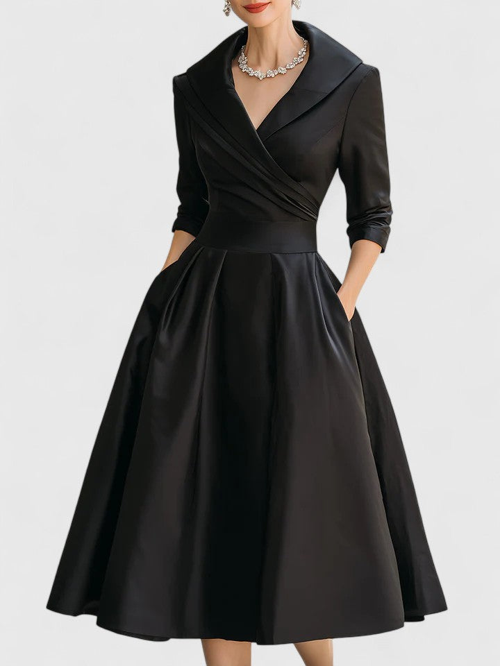Abito Midi Donna Linea Fluida Stile Raffinato - Vesarelli