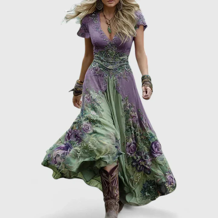 Abito Maxi Donna Elegante Vestibilità Scenica - Vesarelli