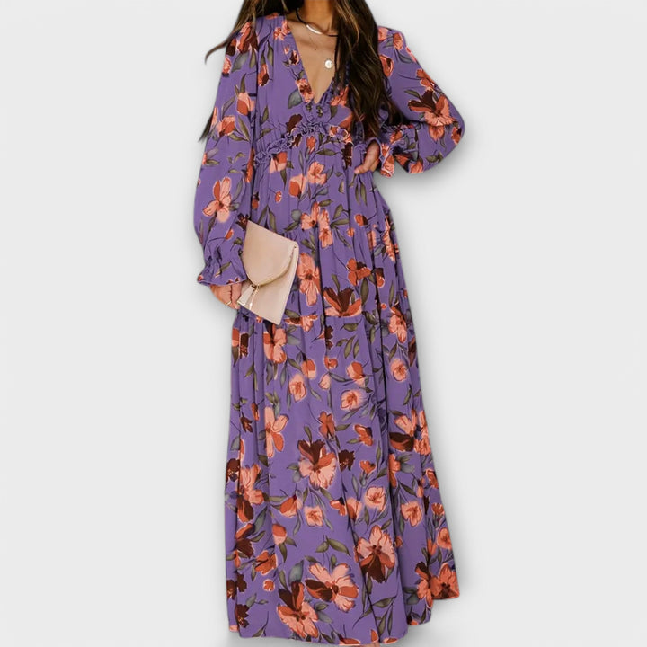 Abito Maxi Donna Vestibilità Fluida Stile Elegante