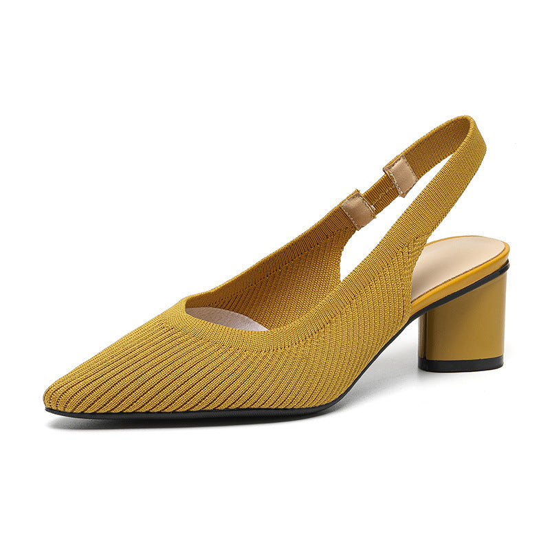 Scarpe Donna Punta Tacco Quadrato Stabile Elegante