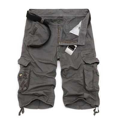 Pantaloni Cargo Uomo Corti Tessuto Resistente Casual