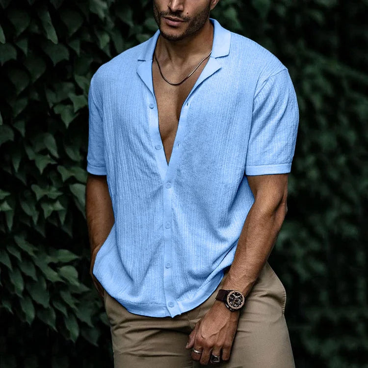 Camicia Uomo in Lino Leggera Vestibilità Regular - Vesarelli