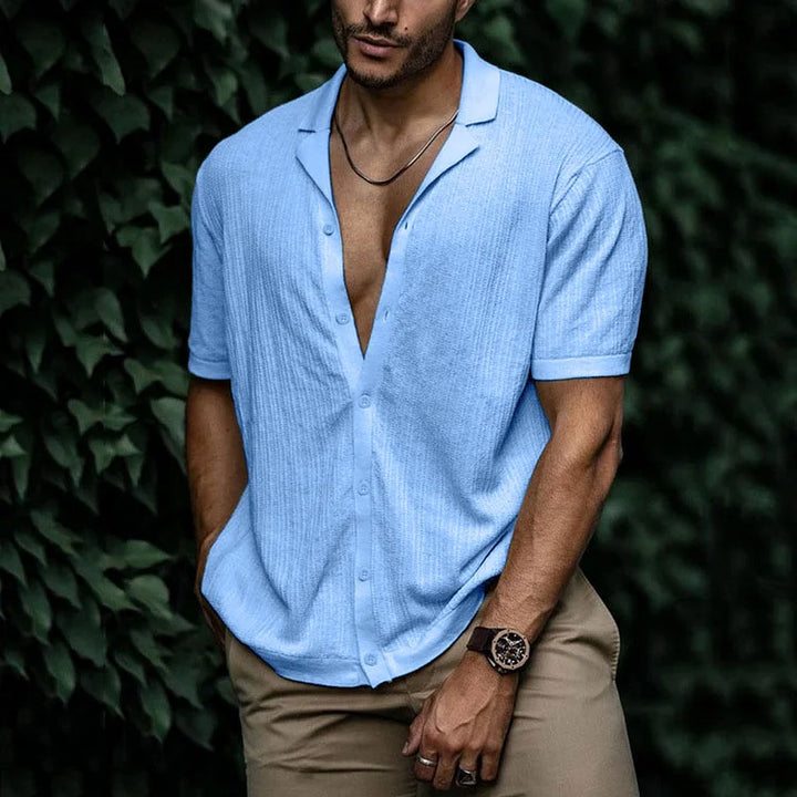 Camicia Uomo in Lino Leggera Vestibilità Regular - Vesarelli