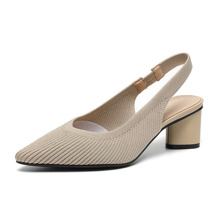 Scarpe Donna Punta Tacco Quadrato Stabile Elegante