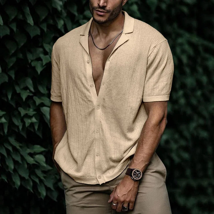 Camicia Uomo in Lino Leggera Vestibilità Regular