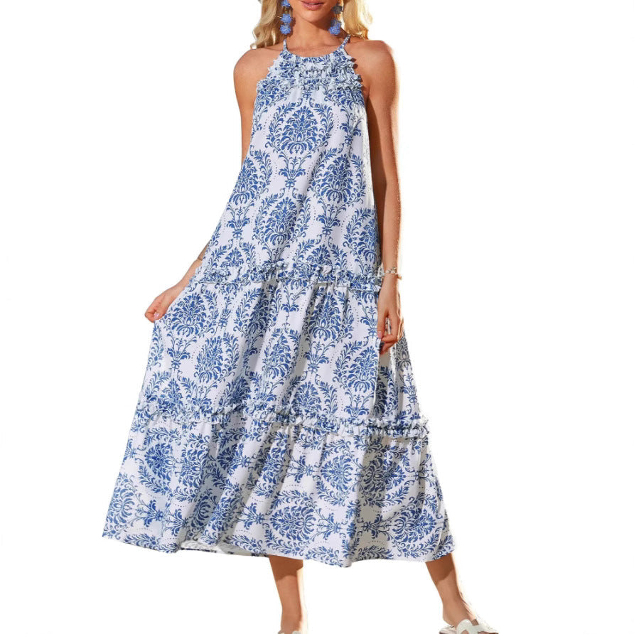Abito Midi Donna Stile Boho Tessuto Leggero Estivo - Vesarelli