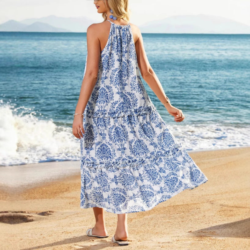 Abito Midi Donna Stile Boho Tessuto Leggero Estivo - Vesarelli