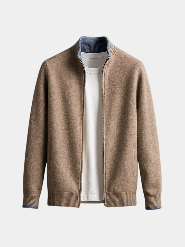 Pullover Uomo con Zip Tessuto Morbido Vestibilità Comoda - Vesarelli