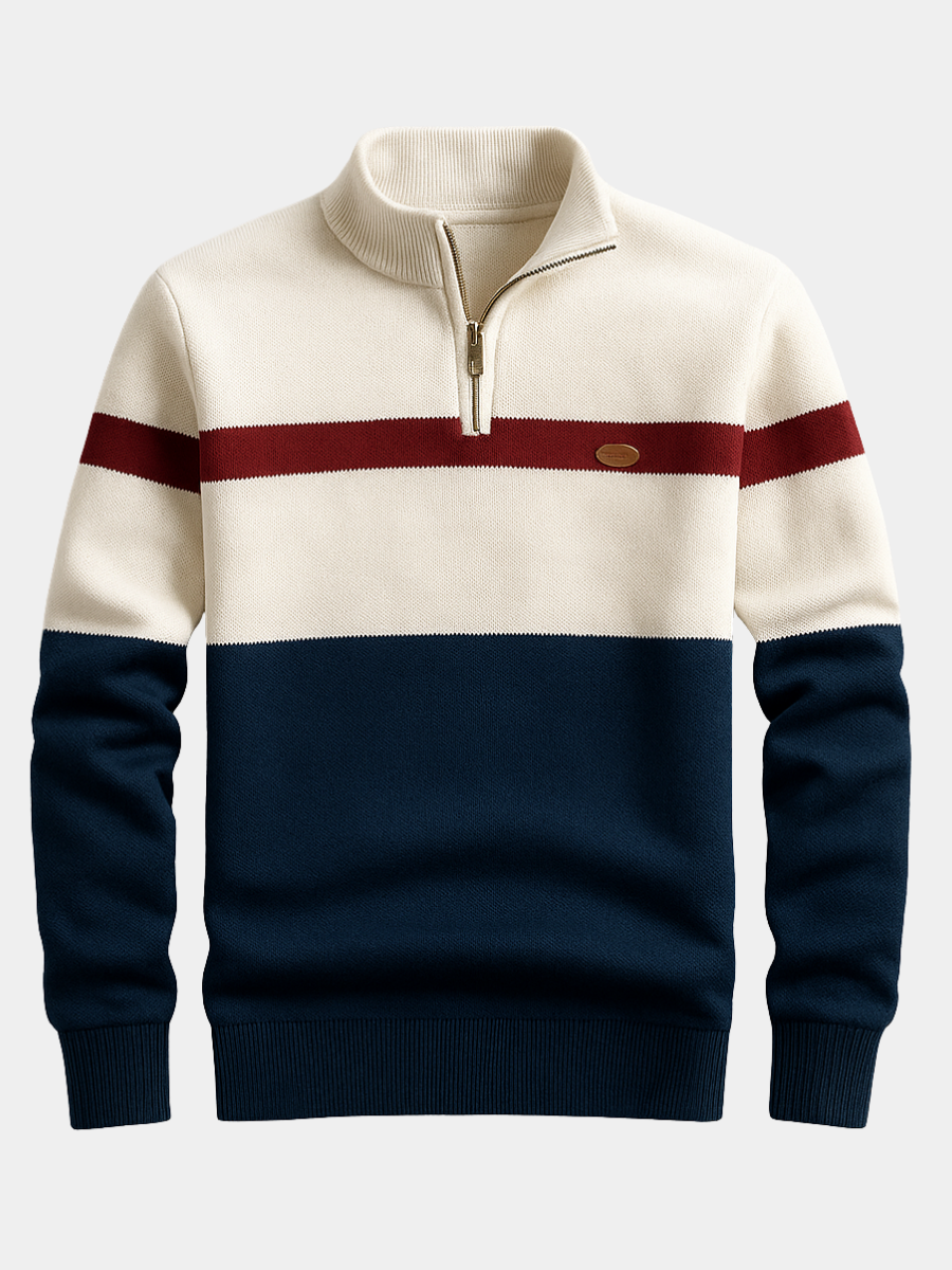 Maglione Uomo con Zip al Collo Vestibilità Comfort - Vesarelli