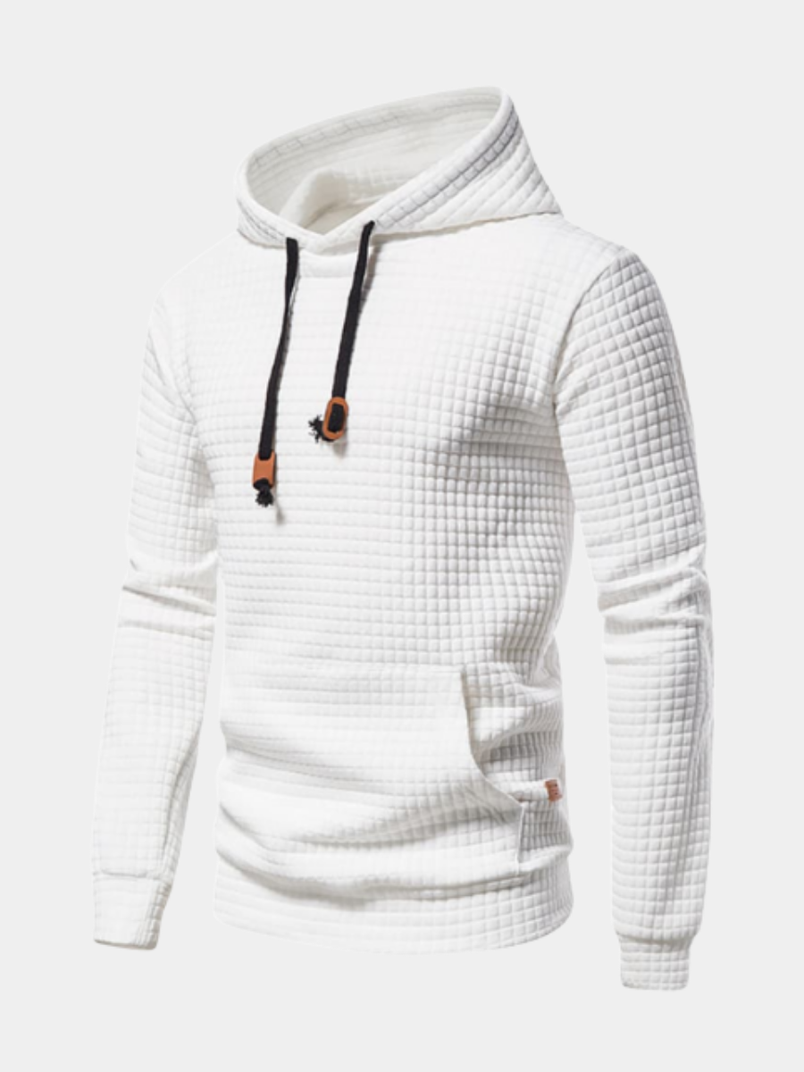 Felpa Uomo Waffle con Cappuccio Vestibilità Comfort - Vesarelli
