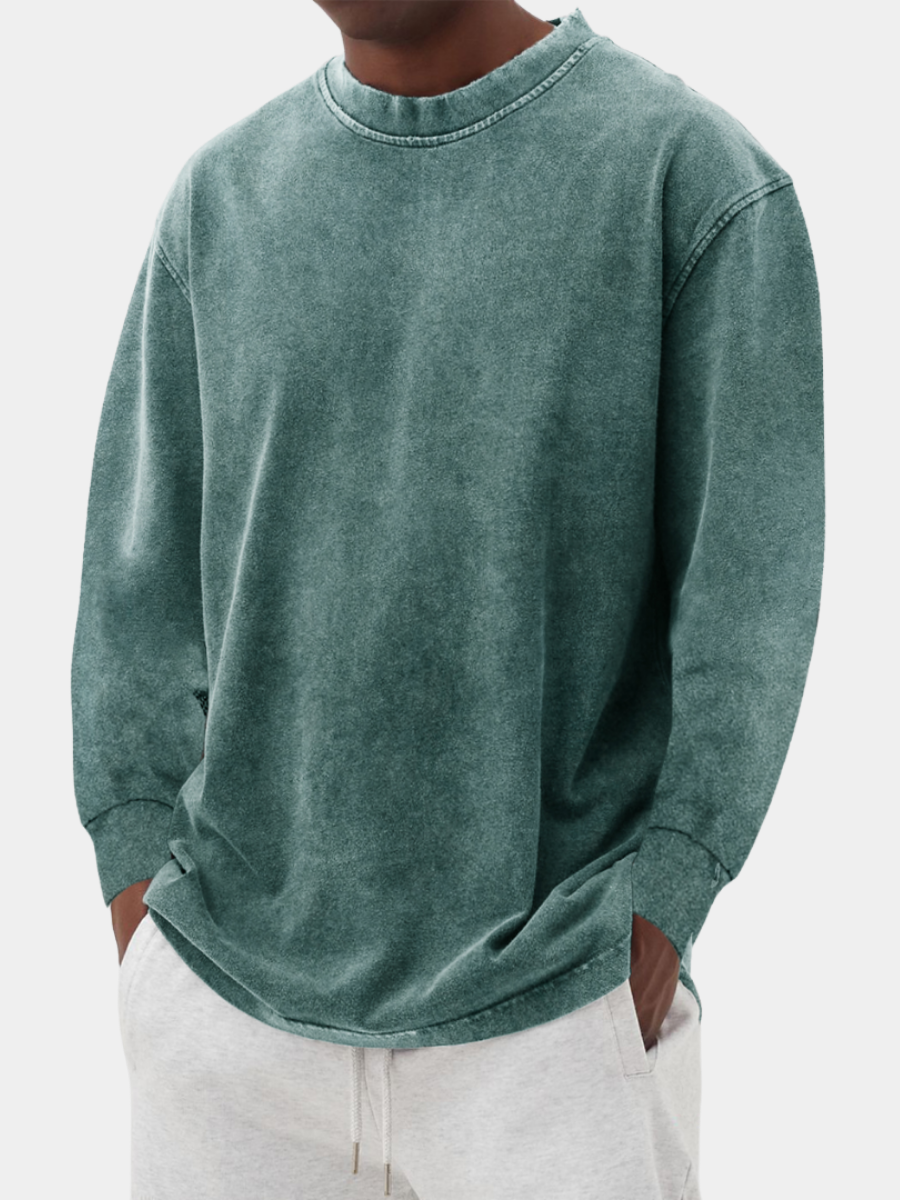 T-shirt Uomo Maniche Lunghe Cotone Comfort Quotidiano - Vesarelli