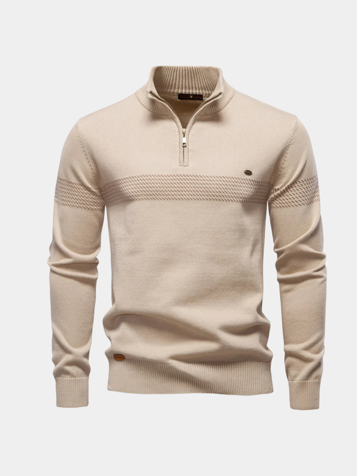 Pullover Uomo Mezza Zip Maglia Morbida Stile Moderno - Vesarelli