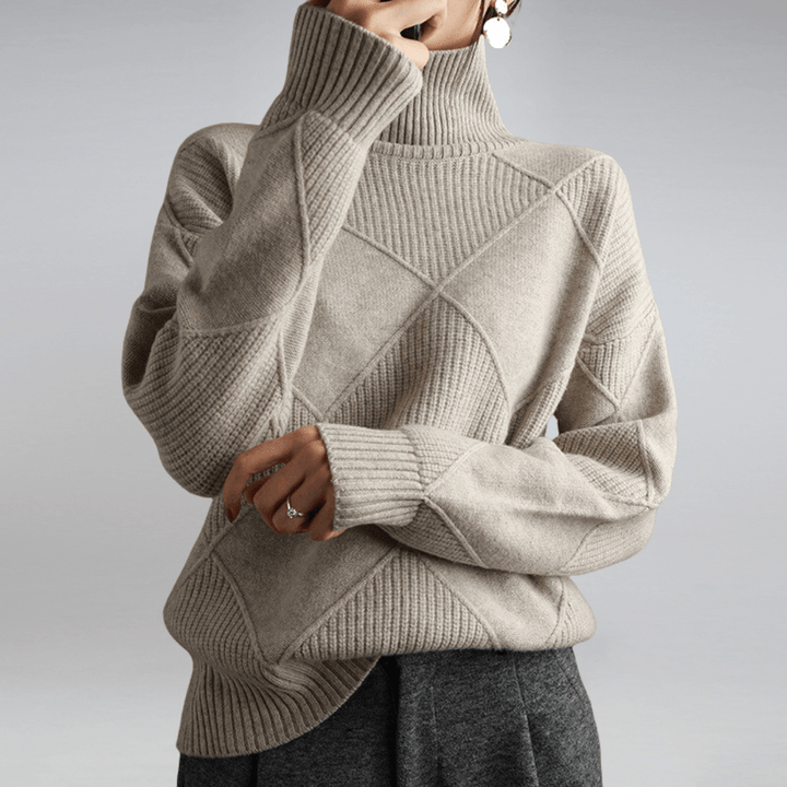 Maglione Donna Dolcevita Morbido Classico