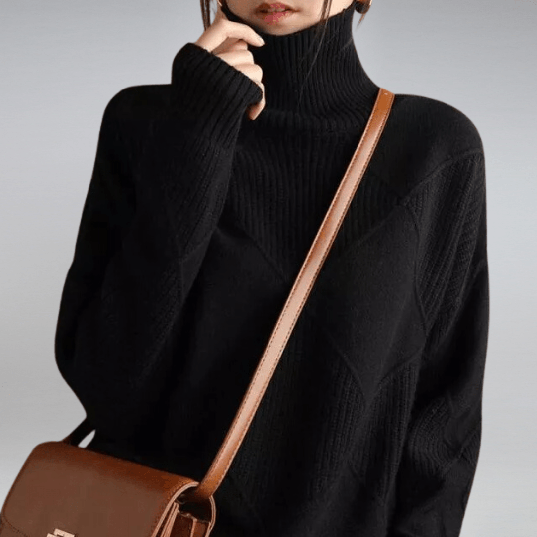 Maglione Donna Dolcevita Morbido Classico