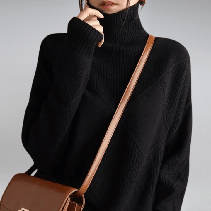 Maglione Donna Dolcevita Morbido Classico