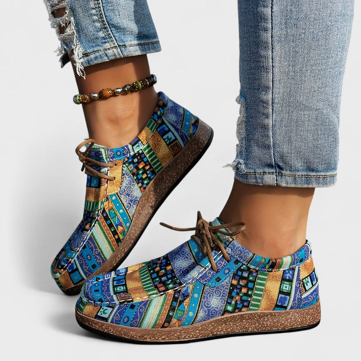 Sneakers Donna Leggere Tessuto Traspirante con Lacci