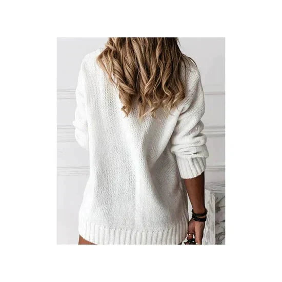 Maglione Donna Morbido Scollo Girocollo Classico