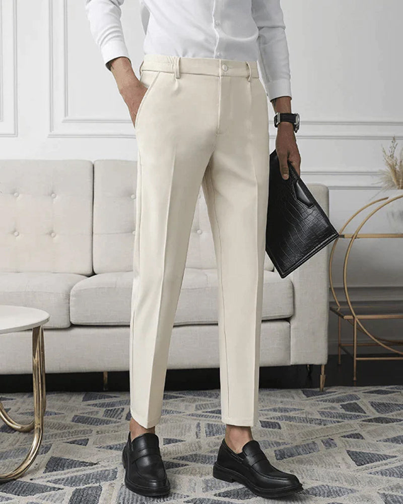 Pantaloni Uomo Stretch Eleganti Comfort Quotidiano Vestibilità Moderna