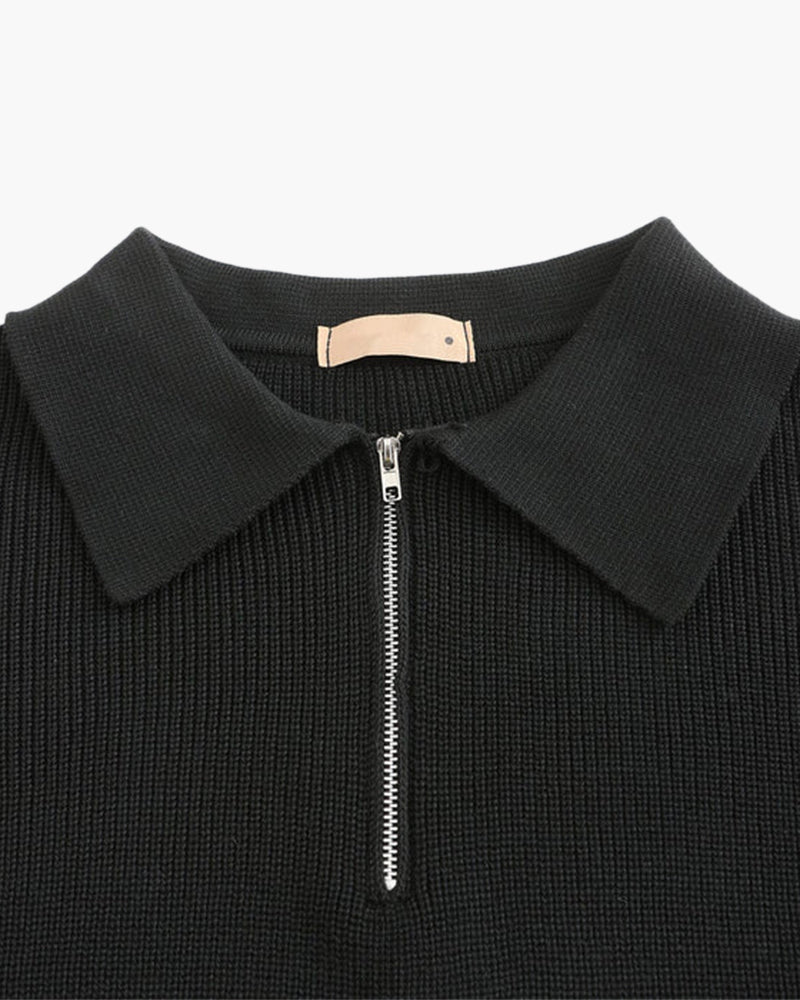 Maglione Uomo Mezza Zip Lana Morbido Classico