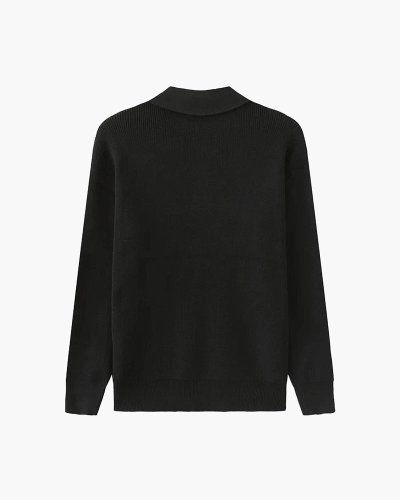 Maglione Uomo Mezza Zip Lana Morbido Classico