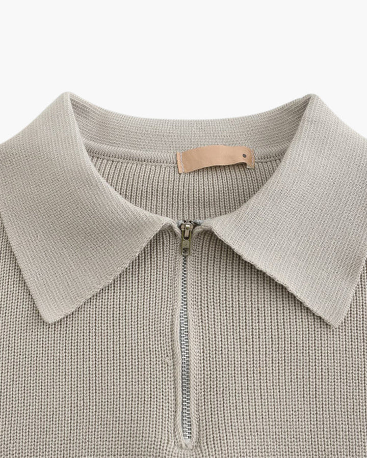 Maglione Uomo Mezza Zip Lana Morbido Classico