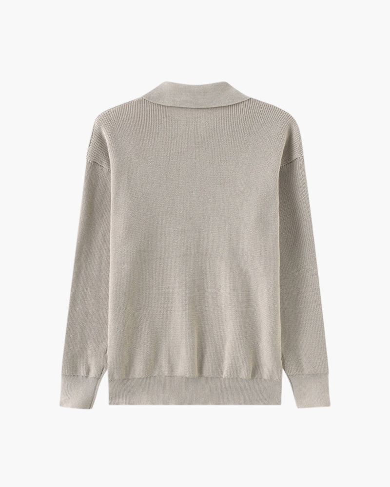Maglione Uomo Mezza Zip Lana Morbido Classico