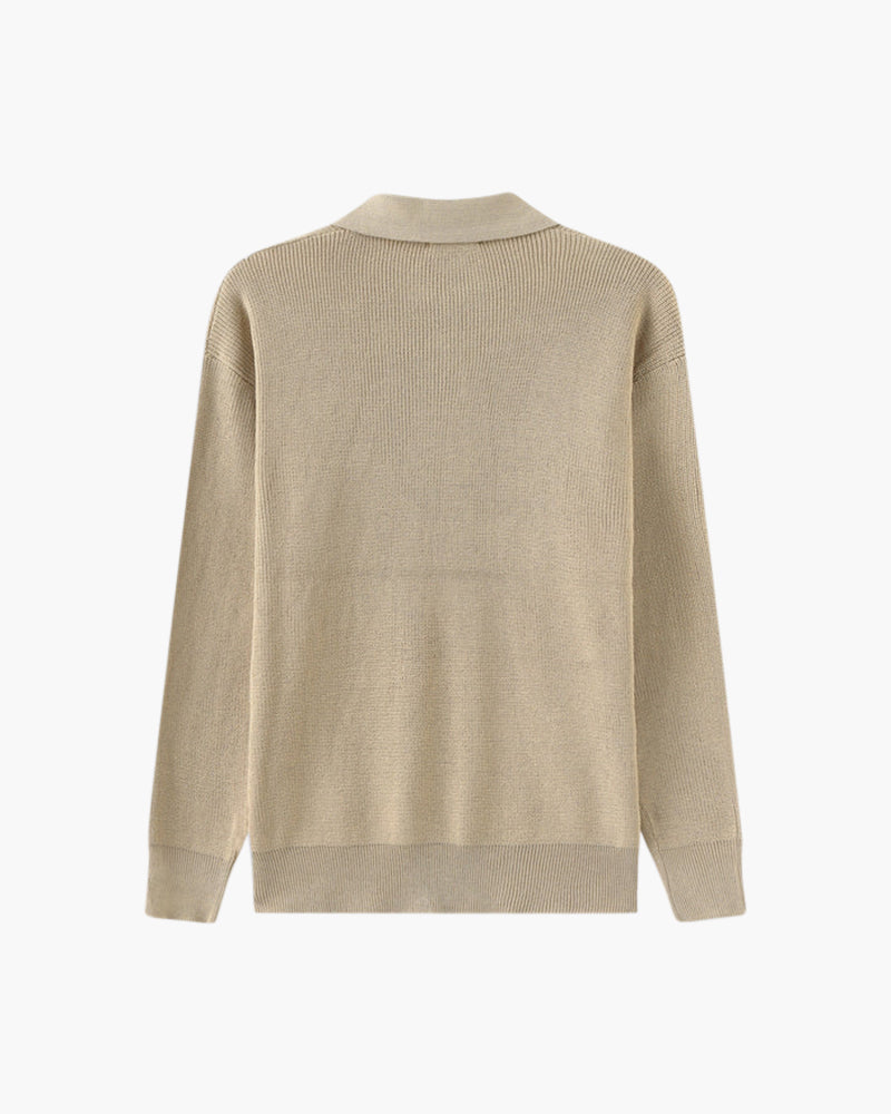 Maglione Uomo Mezza Zip Lana Morbido Classico