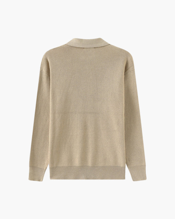 Maglione Uomo Mezza Zip Lana Morbido Classico