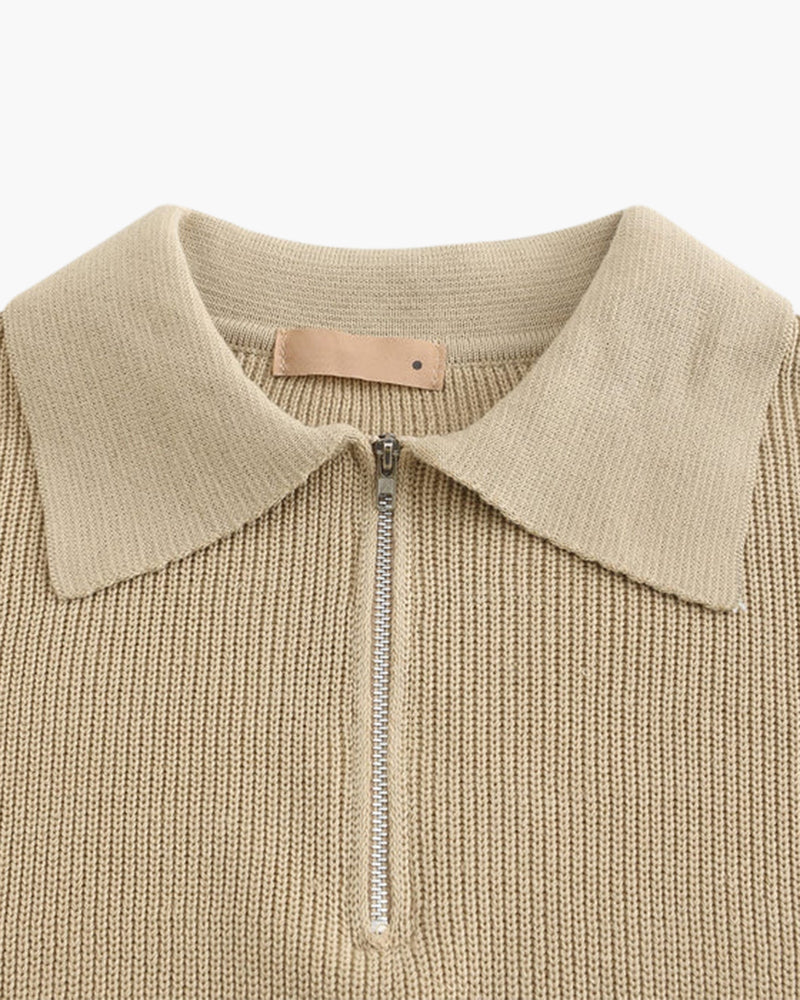 Maglione Uomo Mezza Zip Lana Morbido Classico