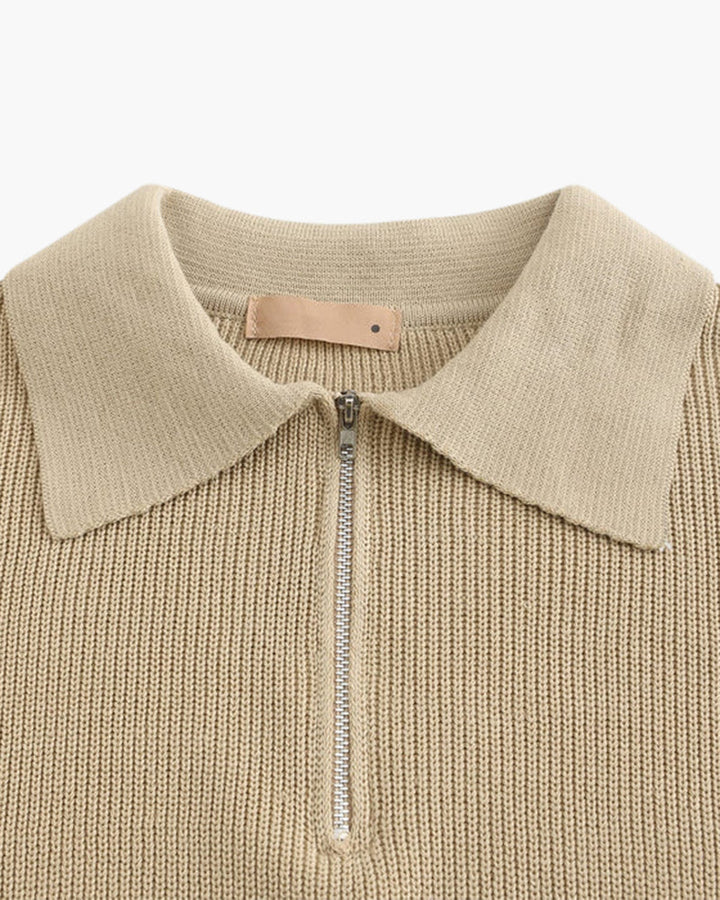 Maglione Uomo Mezza Zip Lana Morbido Classico
