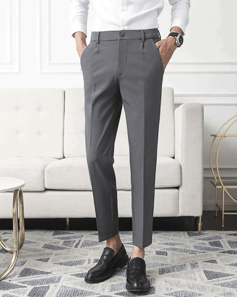 Pantaloni Uomo Stretch Eleganti Comfort Quotidiano Vestibilità Moderna