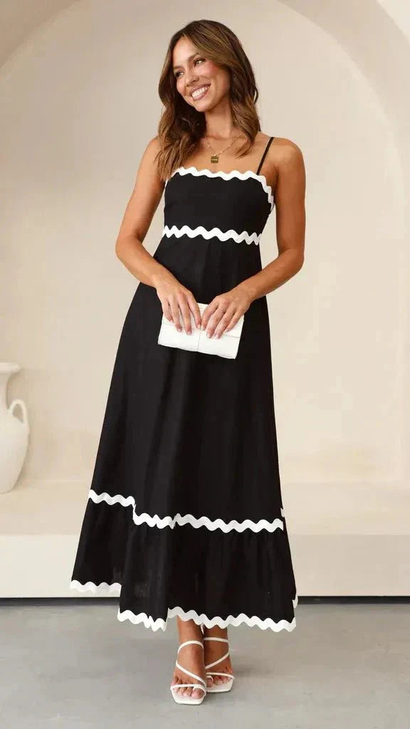 Abito Lungo Donna Tessuto Leggero Vestibilità Elegante - Vesarelli