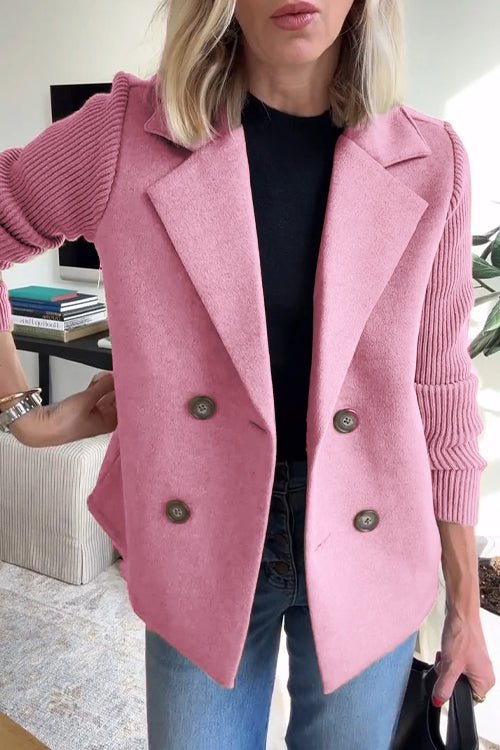 Blazer Donna Elegante Maniche a Rete Slim Fit