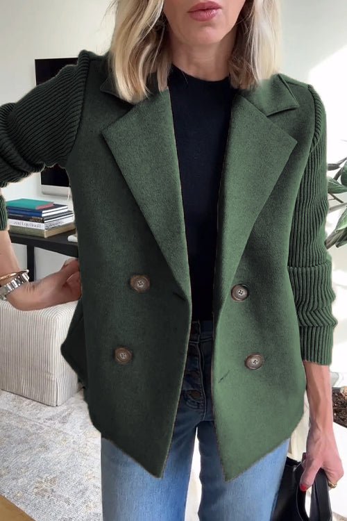 Blazer Donna Elegante Maniche a Rete Slim Fit