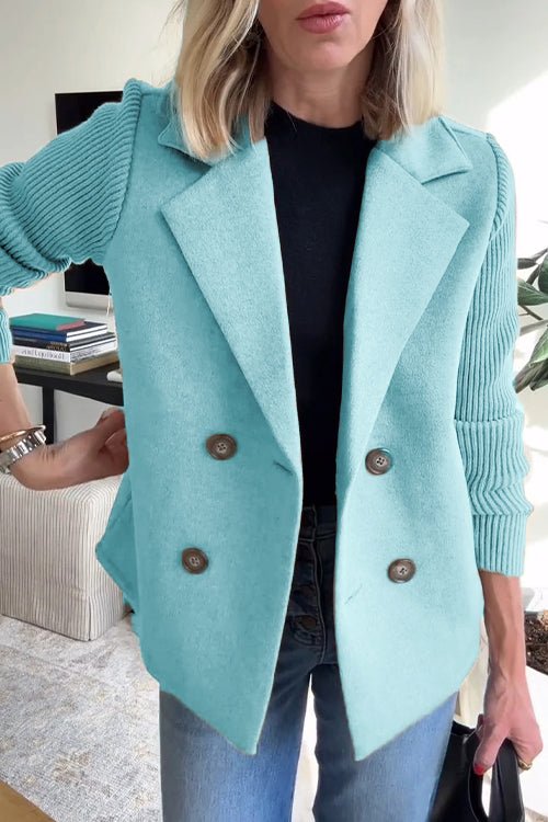 Blazer Donna Elegante Maniche a Rete Slim Fit