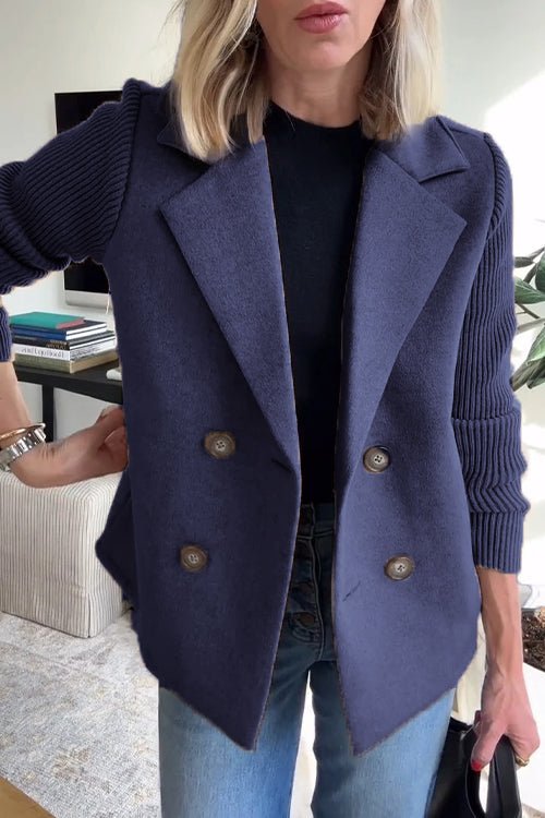 Blazer Donna Elegante Maniche a Rete Slim Fit