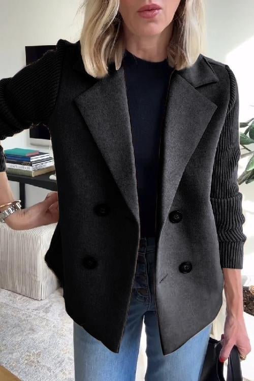 Blazer Donna Elegante Maniche a Rete Slim Fit