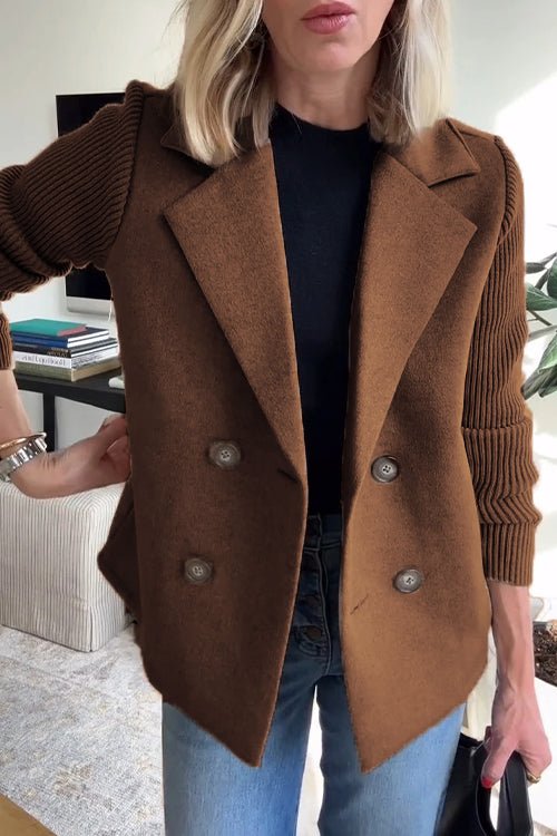 Blazer Donna Elegante Maniche a Rete Slim Fit