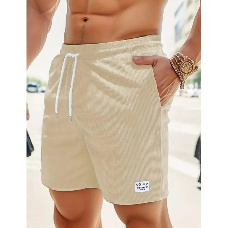 Shorts Uomo Leggeri Cotone Casual con Coulisse e Tasche