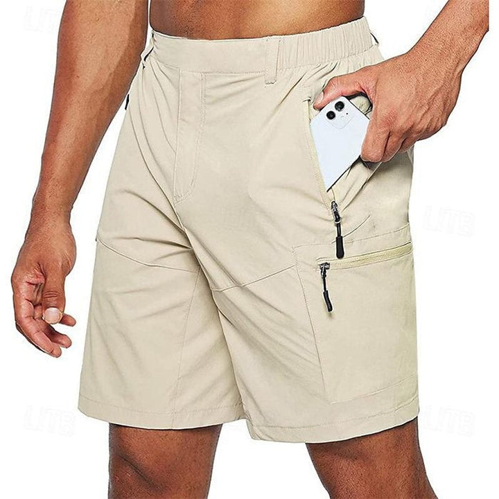Bermuda Uomo Sportivi Tessuto Elasticizzato Tasca Porta Cellulare