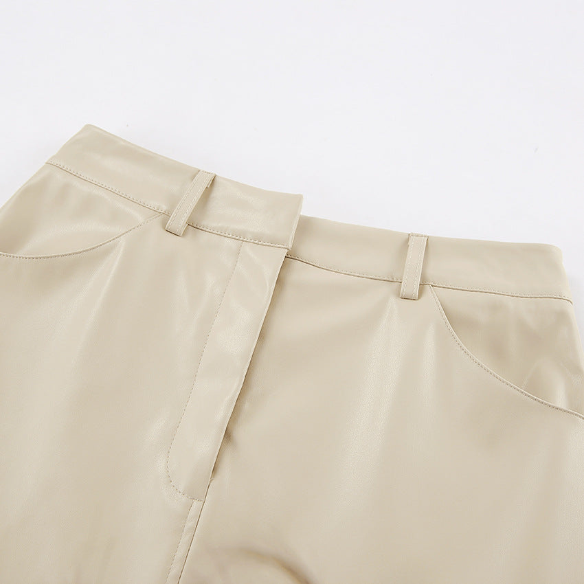 Gonna Donna in Pelle Vita Alta Slim
