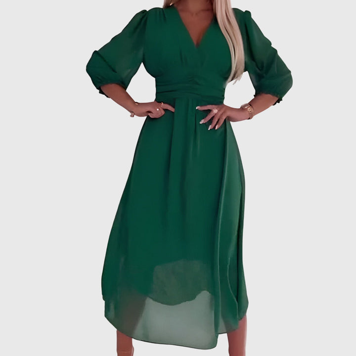 Abito Donna in Chiffon Leggero Scollo Morbido