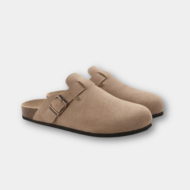 Mules Donna Mocassini Pelle Scamosciata Classici - Vesarelli