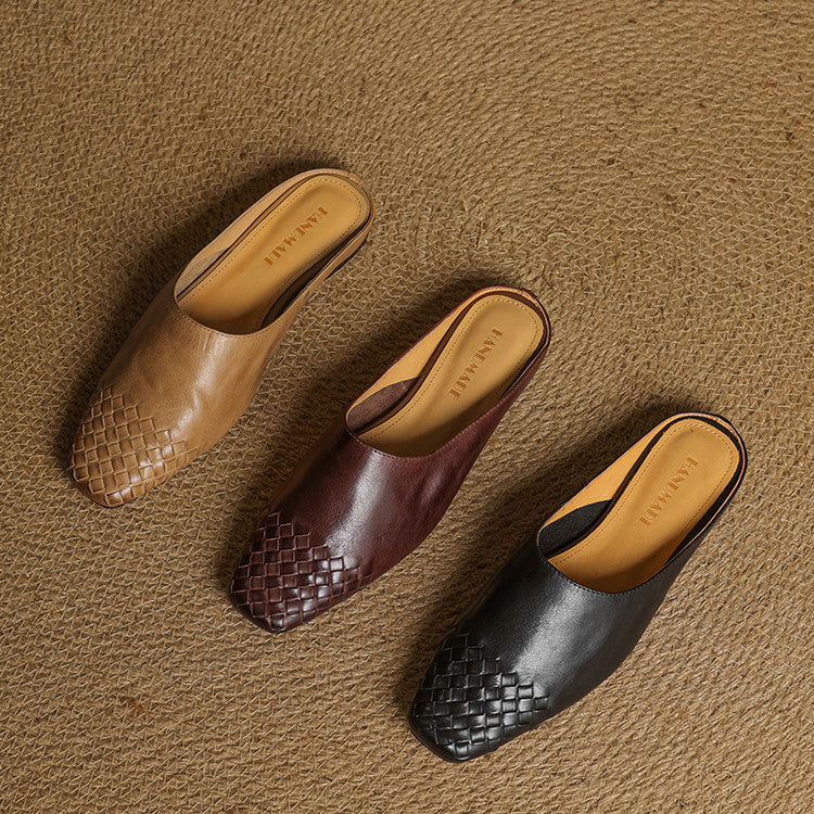 Ballerine Donna in Pelle Intrecciata Stile Moderno - Vesarelli