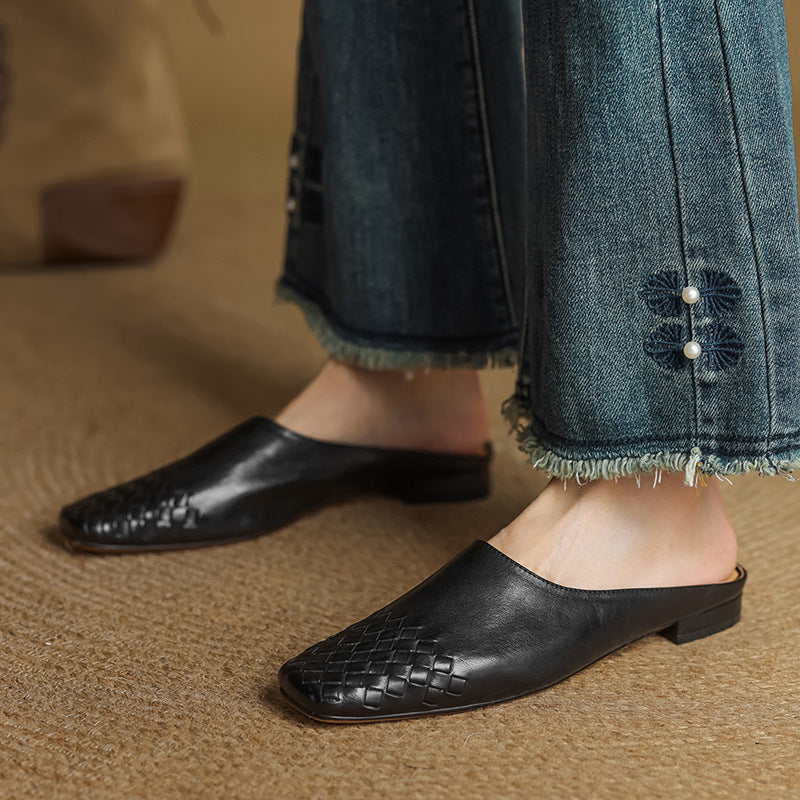 Ballerine Donna in Pelle Intrecciata Stile Moderno - Vesarelli