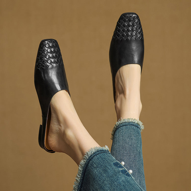 Ballerine Donna in Pelle Intrecciata Stile Moderno - Vesarelli