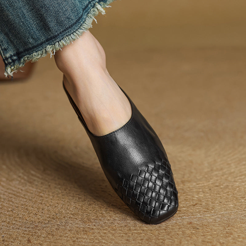 Ballerine Donna in Pelle Intrecciata Stile Moderno - Vesarelli