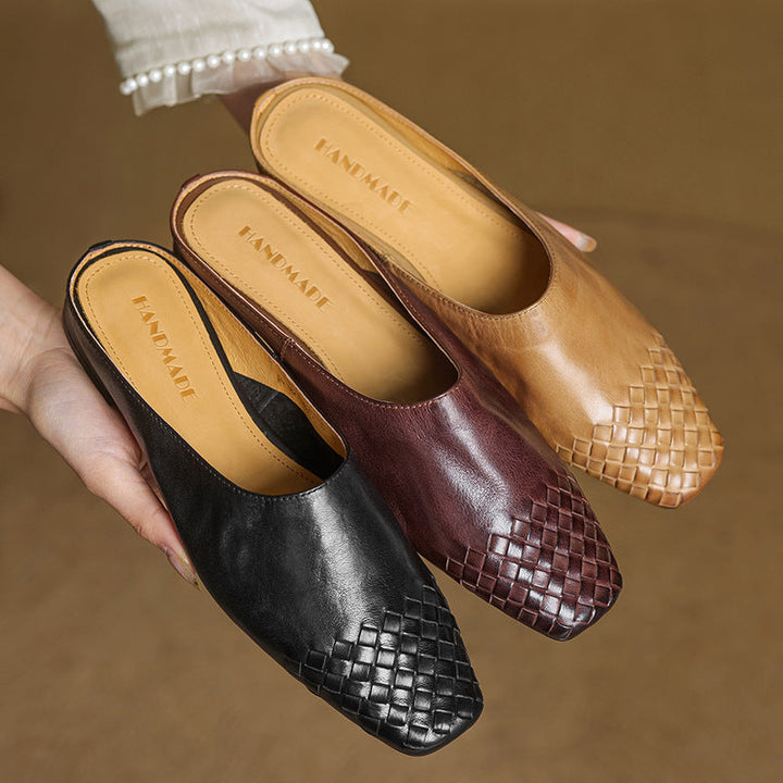 Ballerine Donna in Pelle Intrecciata Stile Moderno - Vesarelli